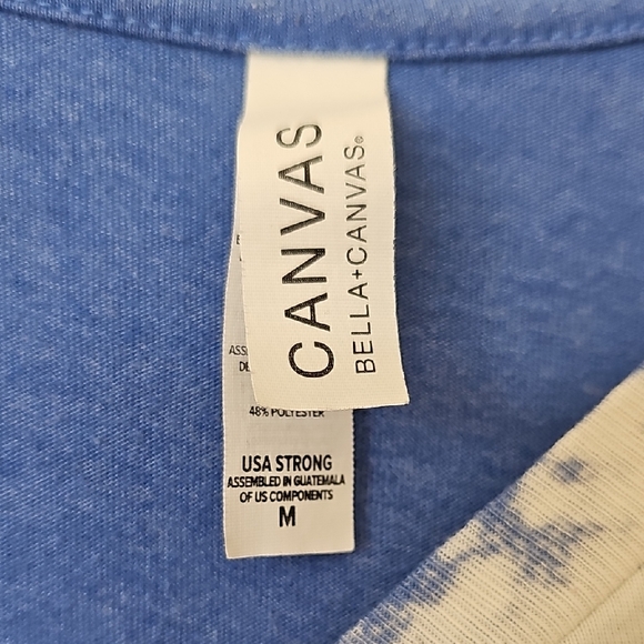Bella Canvas Blue and White Tee - Picture 2 of 3